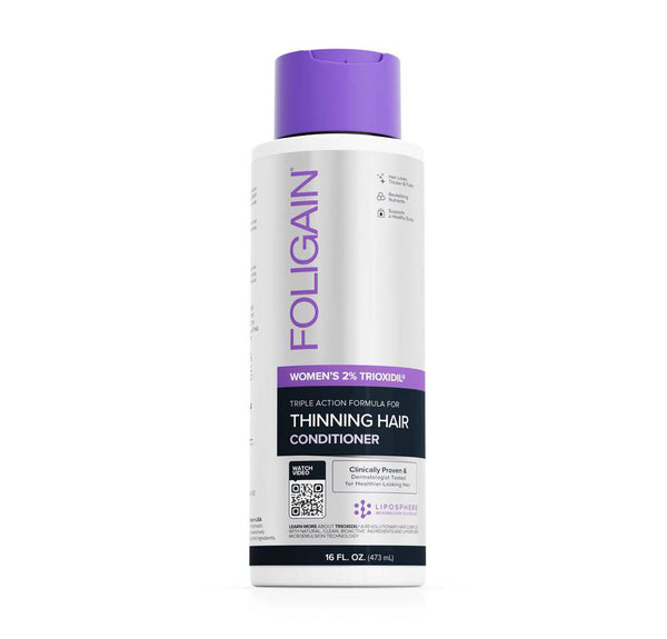 FOLIGAIN Triple Action Conditioner For Thinning Hair For Women with 2% Trioxidil 473ml - Foligain US
