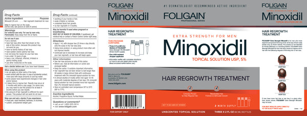 FOLIGAIN Minoxidil 5% Hair Regrowth Treatment For Men 6 Month Supply - FOLIGAIN