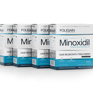 FOLIGAIN Low Alcohol Minoxidil 5% Hair Regrowth Treatment For Men 12 Month Supply - FOLIGAIN