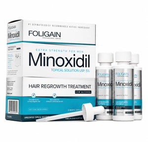 FOLIGAIN® Low Alcohol Minoxidil 5% Hair Regrowth Treatment For Men 3 Month Supply - FOLIGAIN