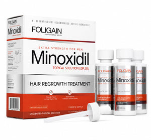 FOLIGAIN® Minoxidil 5% Hair Regrowth Treatment For Men 3 Month Supply - FOLIGAIN