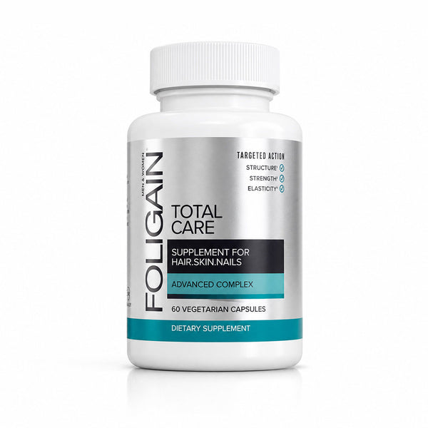 FOLIGAIN Total Care supplement bottle on a white background