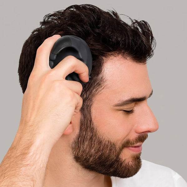 FOLIGAIN® Scalp Therapy Exfoliator & Massager in Black - FOLIGAIN