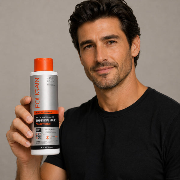 FOLIGAIN® Triple Action Conditioner For Thinning Hair For Men with 2% TRIOXIDIL® 473ml - FOLIGAIN