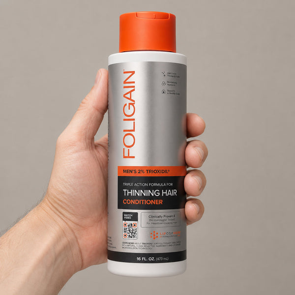 FOLIGAIN® Triple Action Conditioner For Thinning Hair For Men with 2% TRIOXIDIL® 473ml - FOLIGAIN