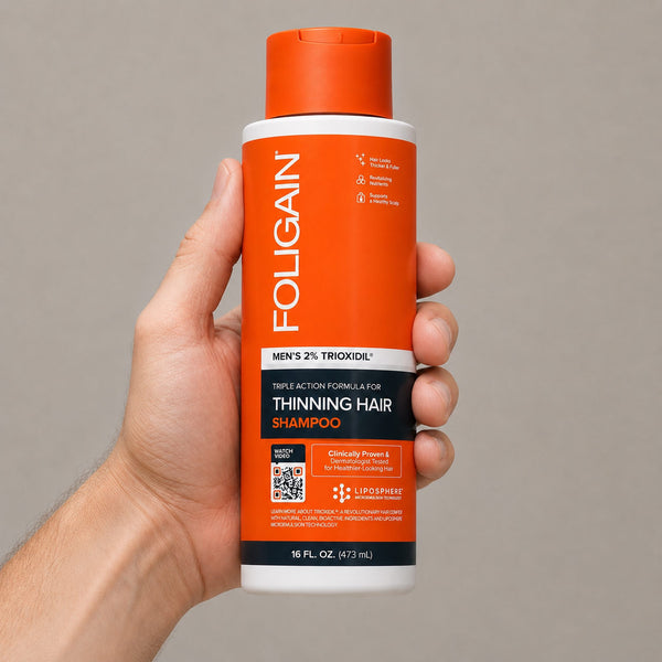 FOLIGAIN® Triple Action Shampoo For Thinning Hair For Men with 2% TRIOXIDIL® 473ml - FOLIGAIN