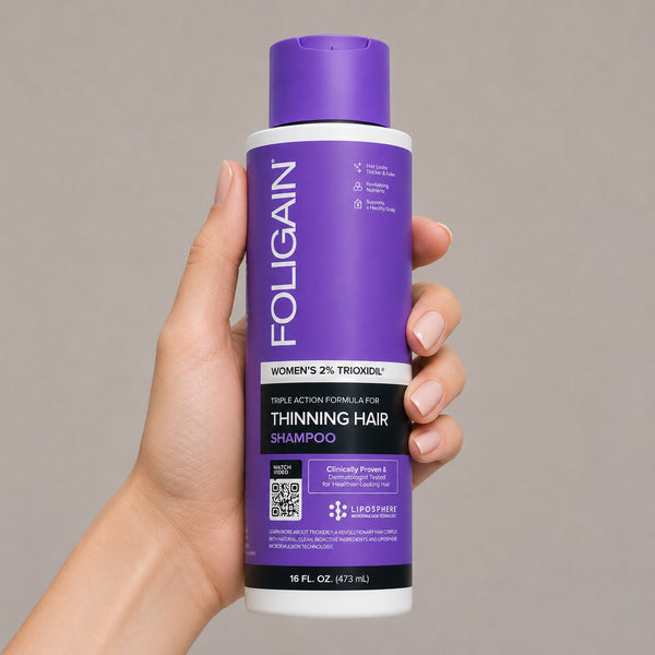 FOLIGAIN® Triple Action Shampoo For Thinning Hair For Women with 2% TRIOXIDIL® 473ml - FOLIGAIN