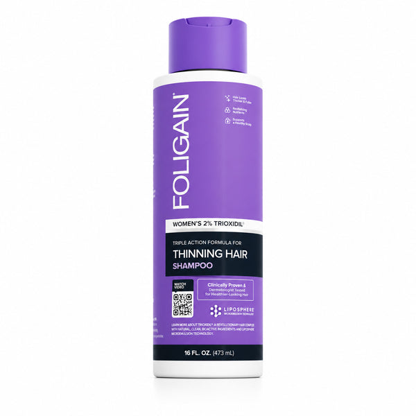 FOLIGAIN® Triple Action Shampoo For Thinning Hair For Women with 2% TRIOXIDIL® 473ml - FOLIGAIN