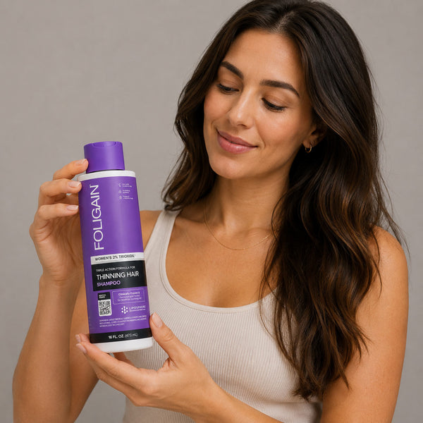 FOLIGAIN® Triple Action Shampoo For Thinning Hair For Women with 2% TRIOXIDIL® 473ml - FOLIGAIN