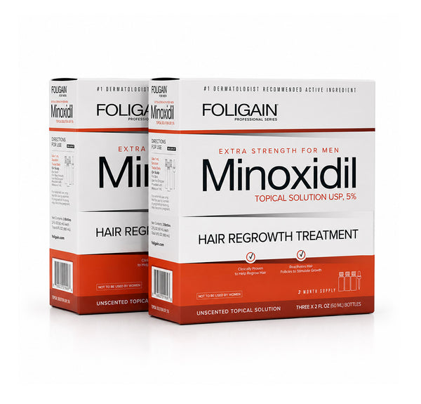 FOLIGAIN® Minoxidil 5% Hair Regrowth Treatment For Men 6 Month Supply - FOLIGAIN
