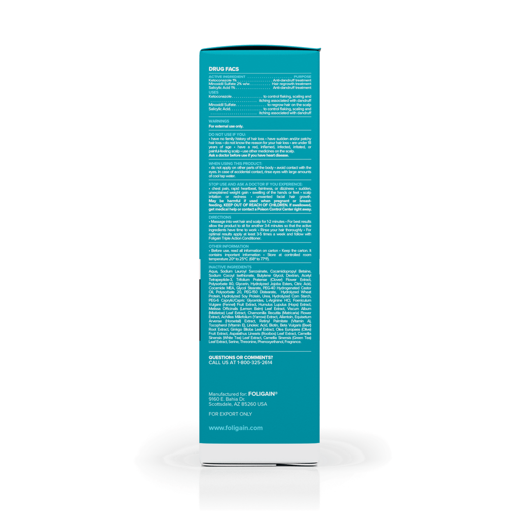 FOLIGAIN Advanced Hair Regrowth Hair Shampoo Minoxidil 2 Foligain USA