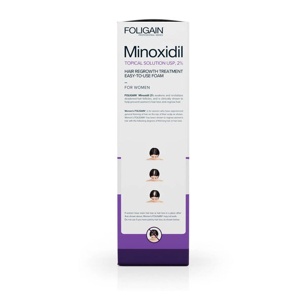 FOLIGAIN Advanced Hair Regrowth Treatment Foam For Women with Minoxidil 2% - Foligain US