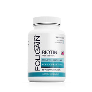 FOLIGAIN Biotin Supplement For Healthier-Looking Hair (Fast Dissolve) - Foligain US