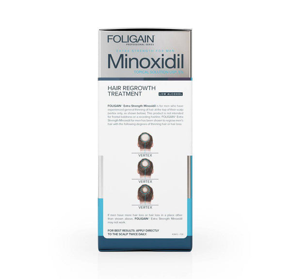 FOLIGAIN Low Alcohol Minoxidil 5% Hair Regrowth Treatment For Men - Foligain US