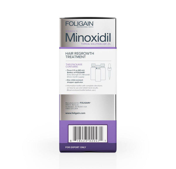 FOLIGAIN Minoxidil 2% Hair Regrowth Treatment For Women - Foligain US