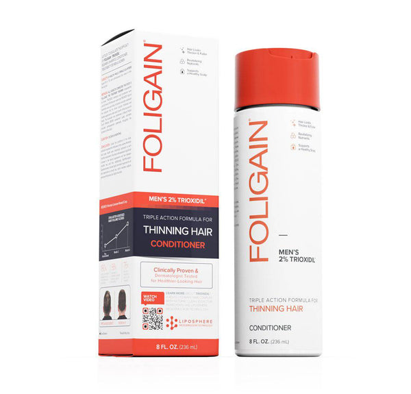 FOLIGAIN Triple Action Conditioner For Thinning Hair For Men with 2% Trioxidil - Foligain US