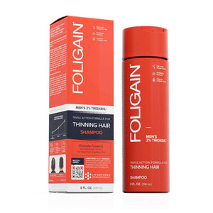 FOLIGAIN Triple Action Shampoo For Thinning Hair For Men with 2% Trioxidil - Foligain US