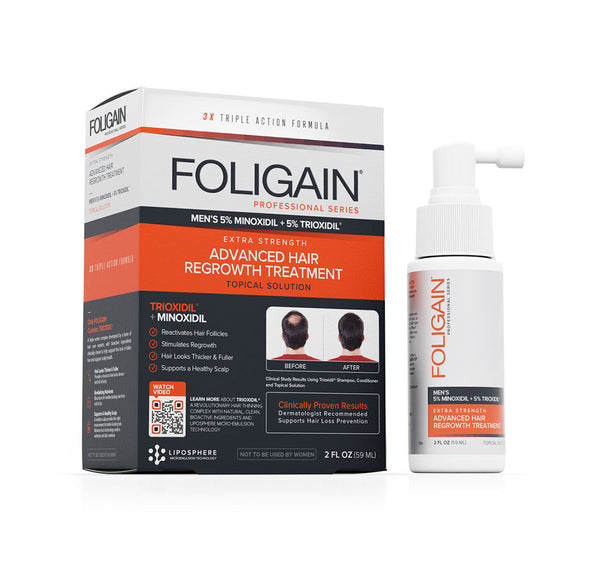FOLIGAIN Advanced Hair Regrowth For Men Minoxidil 5% + Trioxidil 5% - FOLIGAIN
