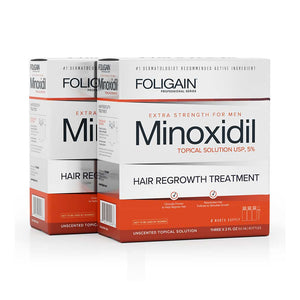 FOLIGAIN Minoxidil 5% Hair Regrowth Treatment For Men 6 Month Supply - FOLIGAIN