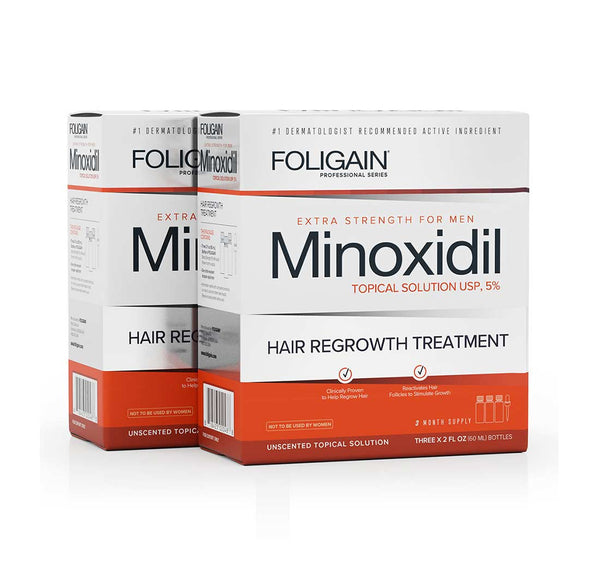 FOLIGAIN Minoxidil 5% Hair Regrowth Treatment For Men 6 Month Supply - FOLIGAIN