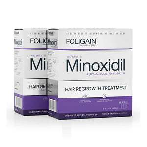 FOLIGAIN Minoxidil 2% Hair Regrowth Treatment For Women 6 Month Supply - FOLIGAIN