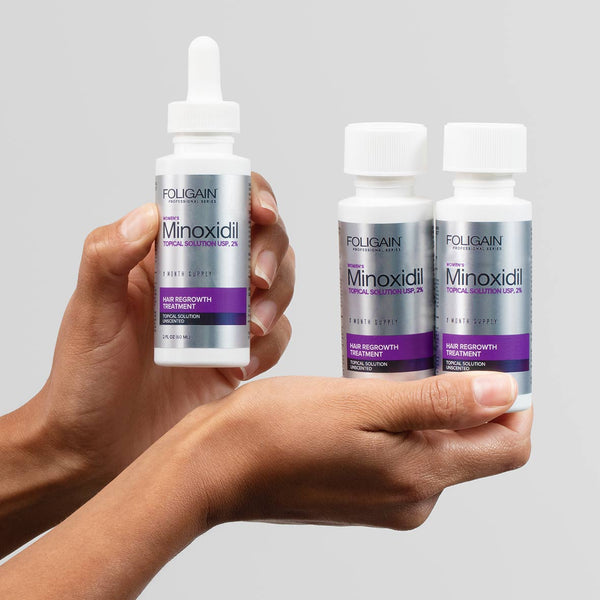 FOLIGAIN Minoxidil 2% Hair Regrowth Treatment For Women 3 Month Supply - FOLIGAIN